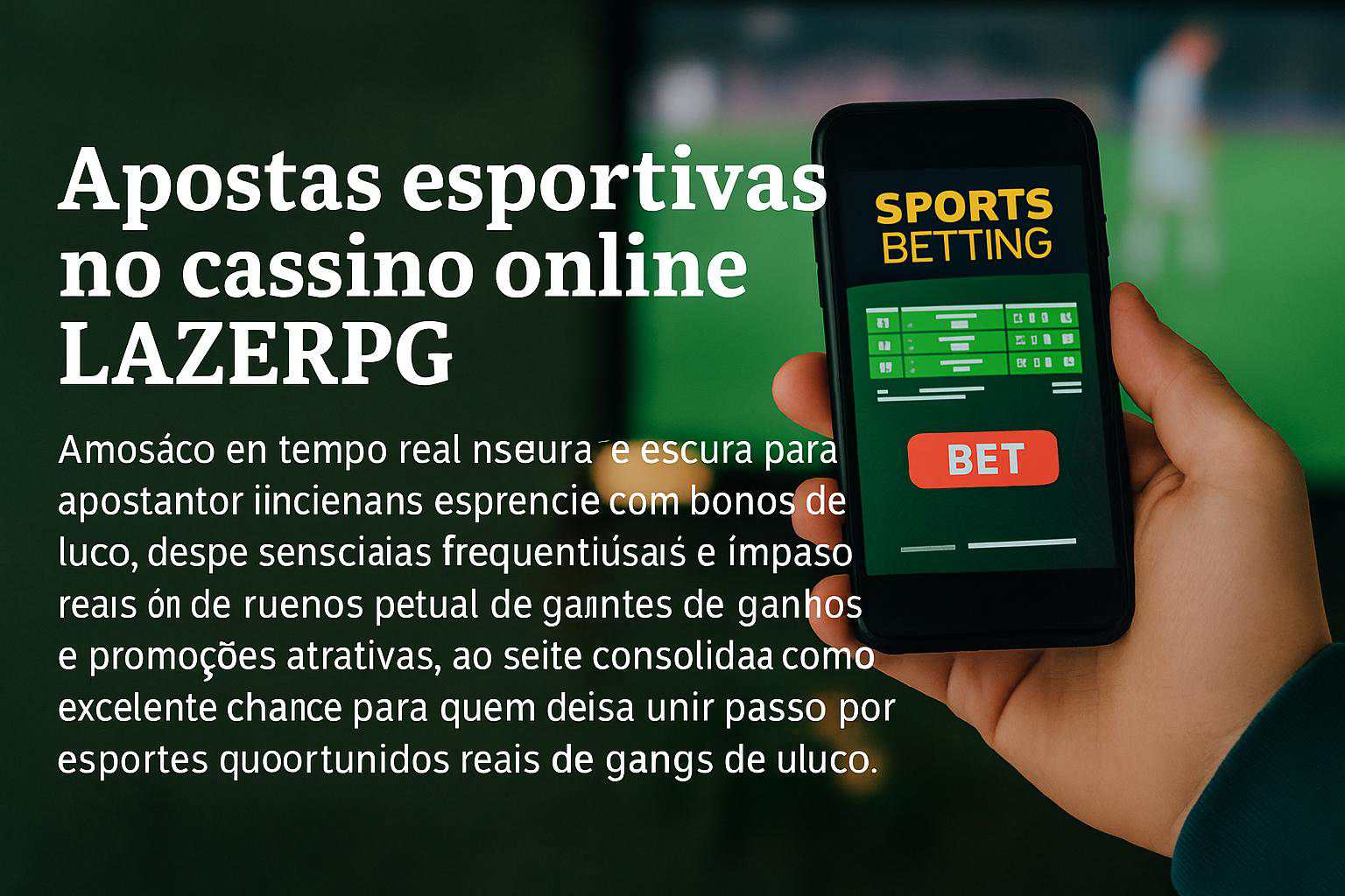 Apostas esportivas no cassino online LAZERPG  
